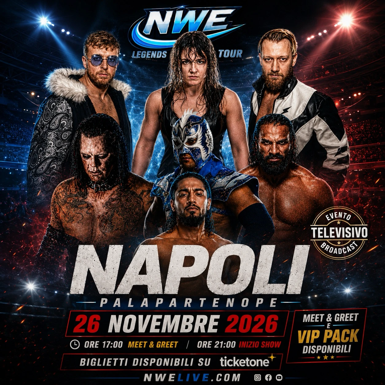 NWE Napoli Live · Riprese TV