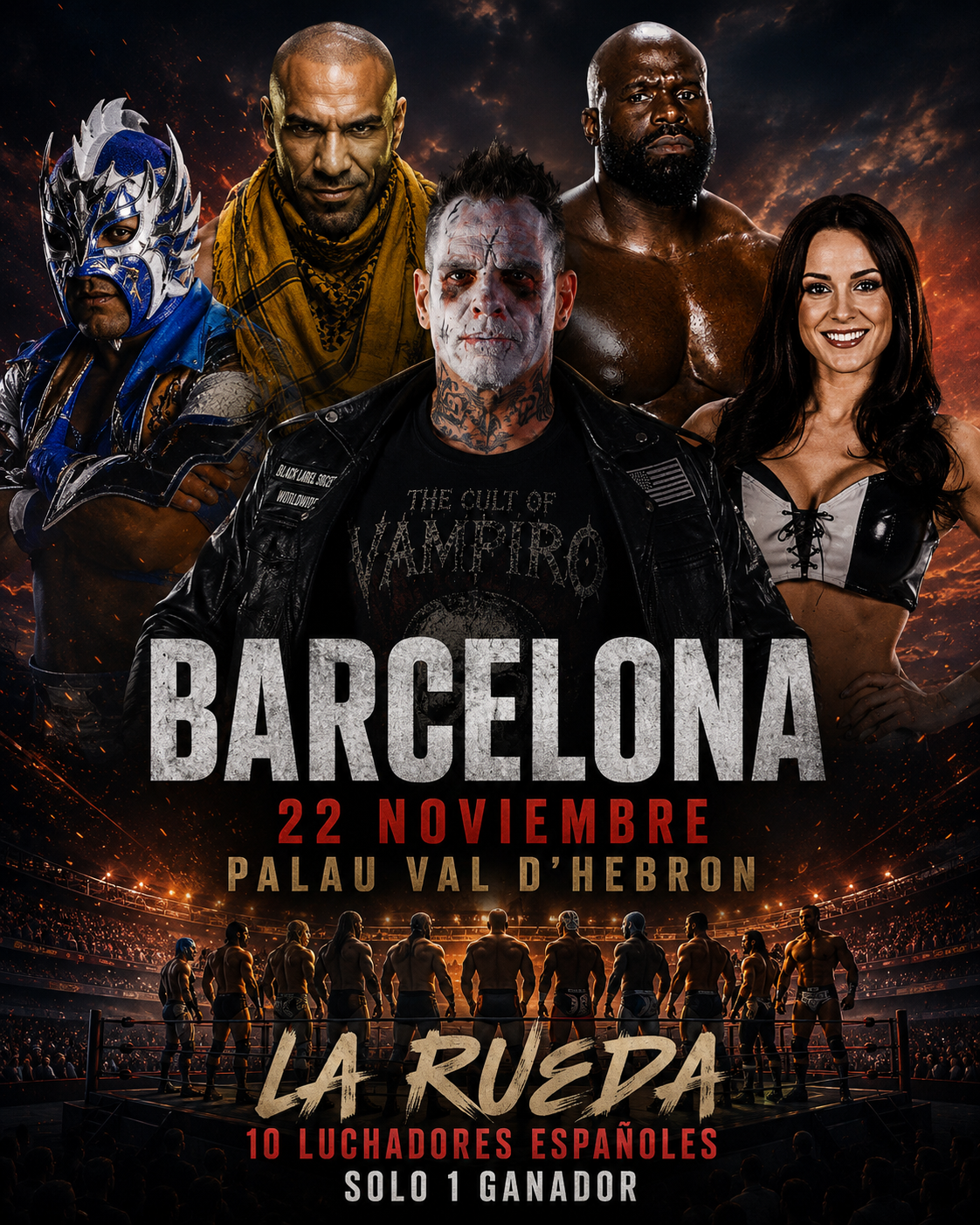 Official poster NWE LIVE — BARCELONA